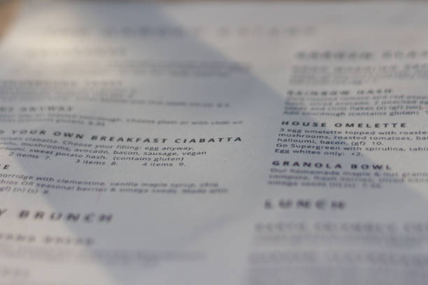 istock Close up food menu at a restaurant 1671808303