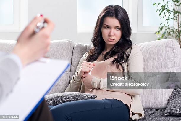 Psychiatrist And Woman Patient Stock Photo - Download Image Now - Adult, Assistance, Care