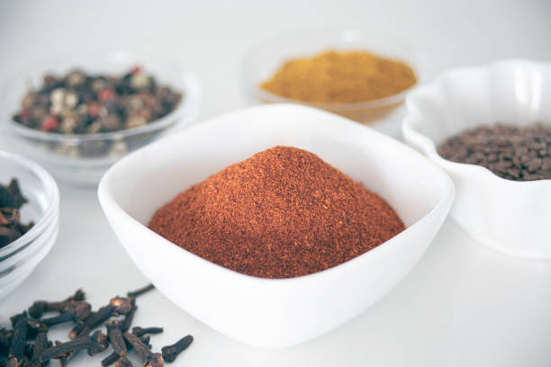 istock Small jars with ingredients of different spices 1671858614
