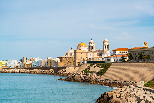 The waterfront of Cadiz, Spain.