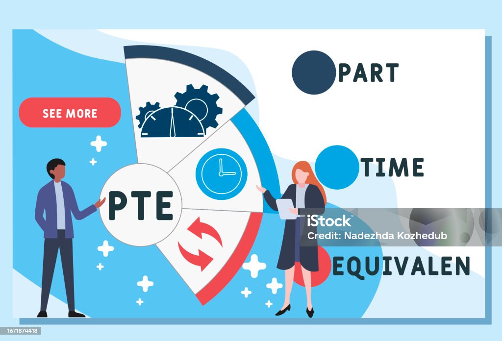 Pte Time Distribution Pte Part Time Equivalen Acronym Stock Illustration - Download Image Now ...