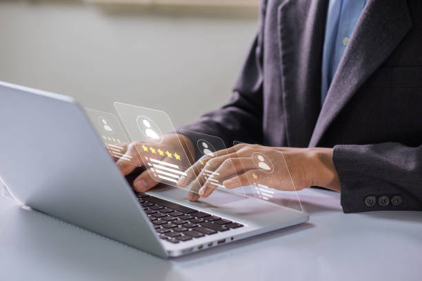 istock Businessman choosing the best customer by Analysis and data network exchange customer. HR recruitment and global outsourcing, Customer service, Teamwork, Strategy, Technology and social network 1671889235