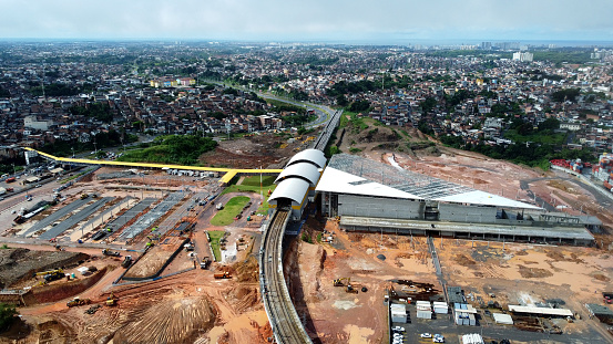 salvador, bahia, brazil may 9, 2023: construction of the Aguas Claras station and bus station in Salvador.