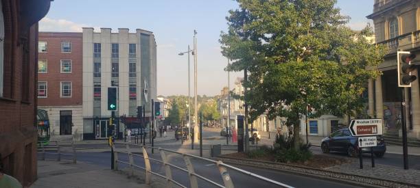 istock Quiet road in town centre 1671939886