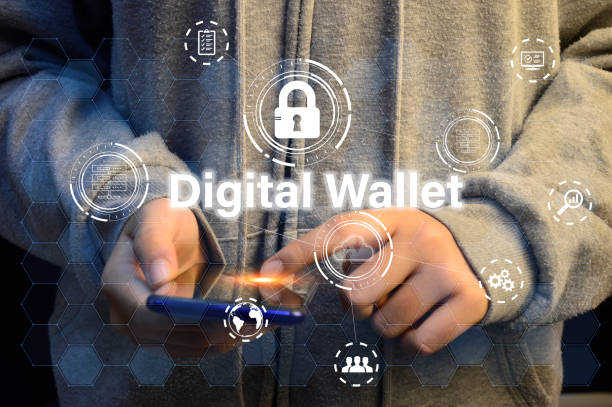 Digital Wallet concept that controls usage with blockchain and smart contacts