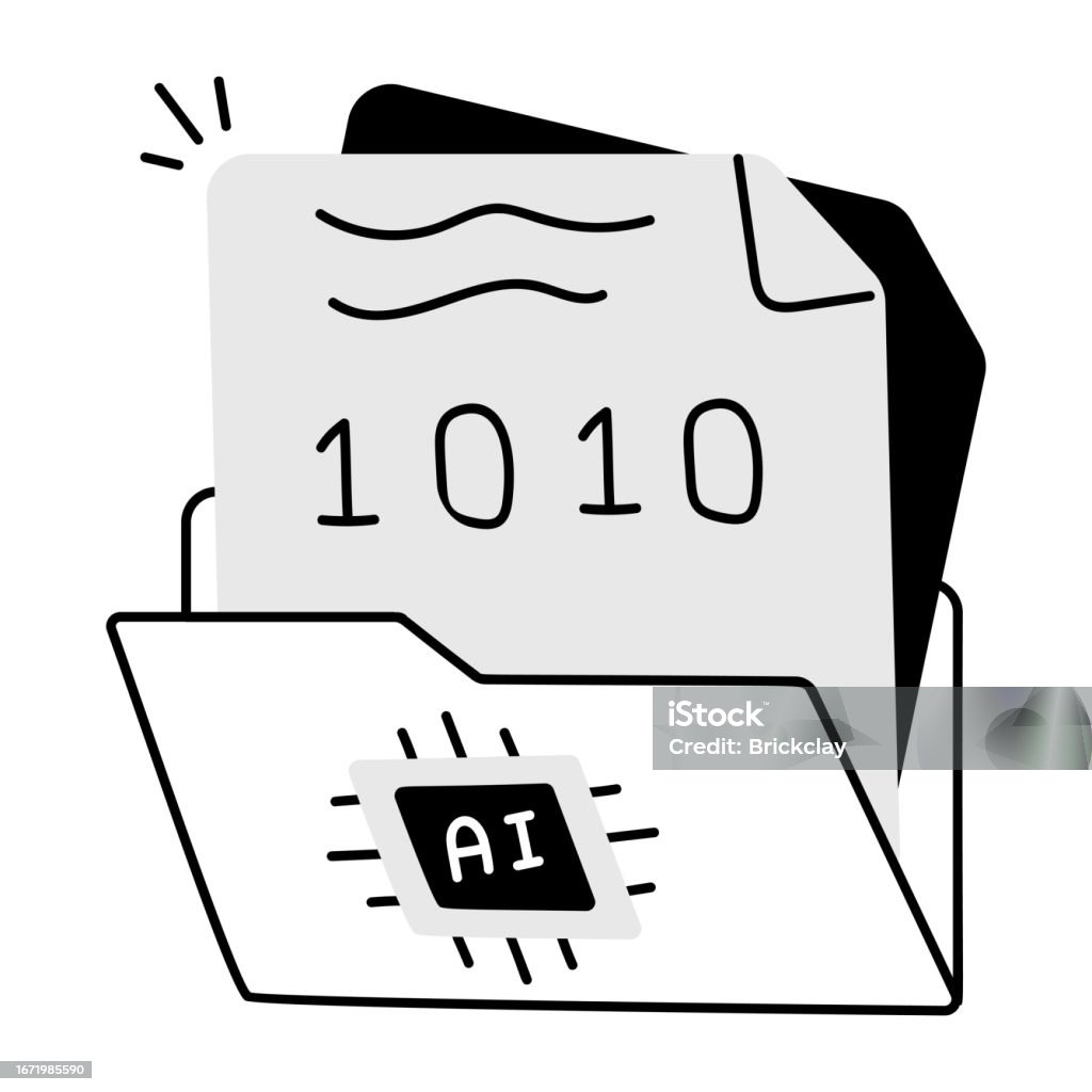 Robotics Folder Ai Folder Stock Illustration - Download Image Now - Artificial ...