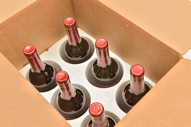 istock Secure shipping of wine bottles in a box 167199673