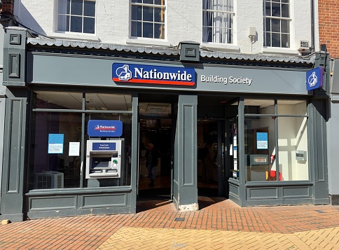 Chelmsford, UK - August 15, 2023: The exterior of Nationwide Building Society, Chelmsford, Essex, UK.