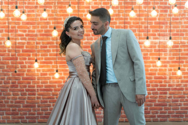 istock The young couple is celebrating their engagement. 1672011866