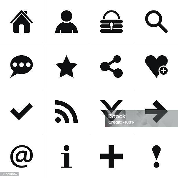 Vetores de Preto Básico De Web Simples A Pictogram Botão De Ícone De Sinal De Internet e mais imagens de Arroba