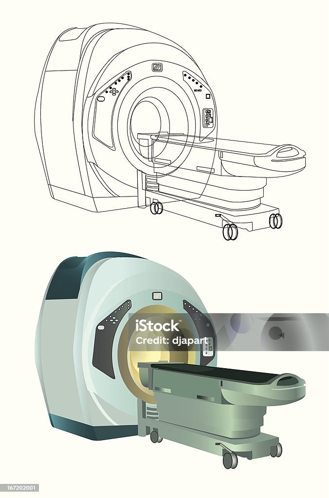 МРТ (магнитно-резонансная томография) - Векторная графика Компьютерная томография роялти-фри