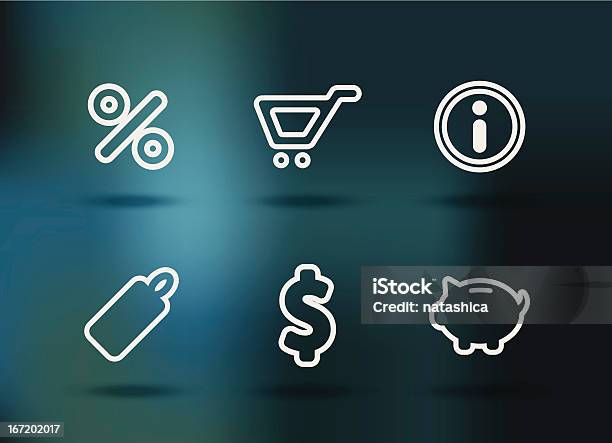 Shopping Icons Set Stock Illustration - Download Image Now - Basket, Business, Colors