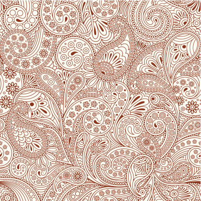 seamless pattern with paisley , eps10
