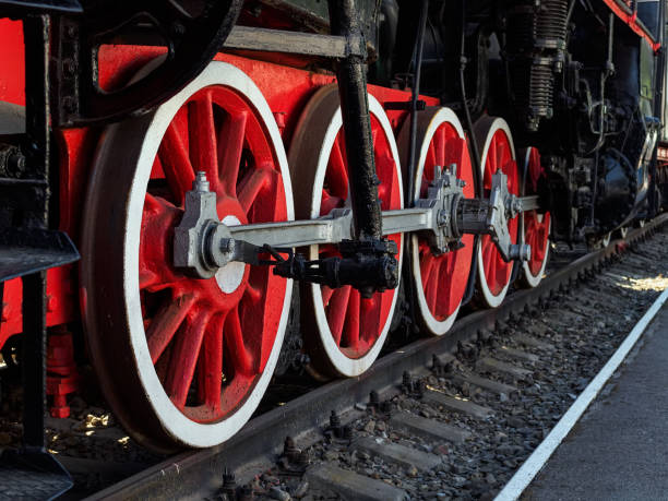 istock large metal wheels of an old train 1672030213