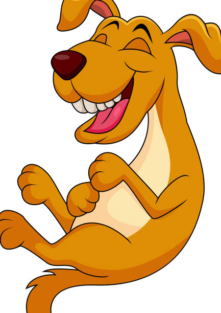 Cute Dog Cartoon Laughing Stock Illustration - Download Image Now -  Laughing, Dog, Animal Hair - iStock