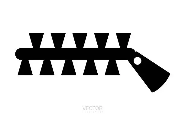 Vector illustration of Simple icon of closed zipper lock. Vector. Illustration