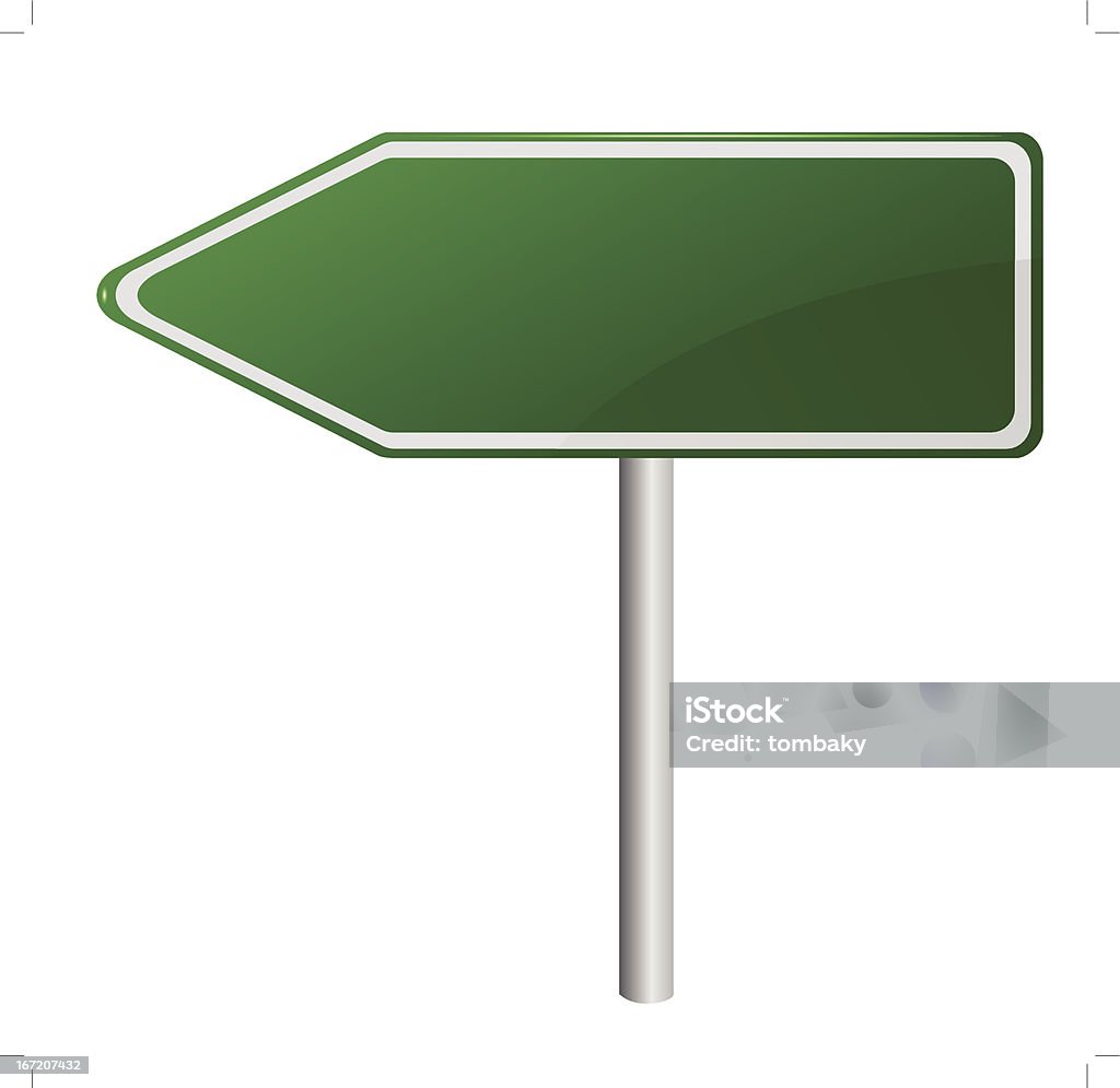 Пустой зеленый Дорожный знак - Векторная графика Дорожный знак роялти-фри