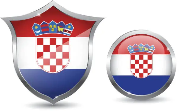 Vector illustration of Croatia flag