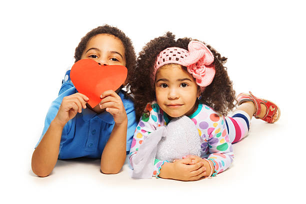 istock Black boy, girl and heart 167208676