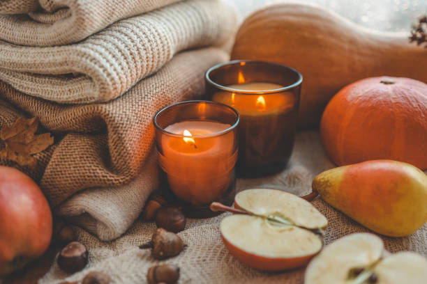 istock Beautiful autumn still life in the home interior 1672090210