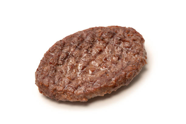 istock Cutlet with a minced beef isolated on a white background. 1672110563