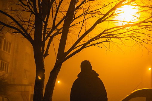 Silhouette of man