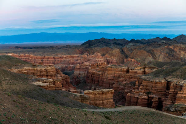 istock Charyn Canyon in Kazakhstan at night time 1672158385