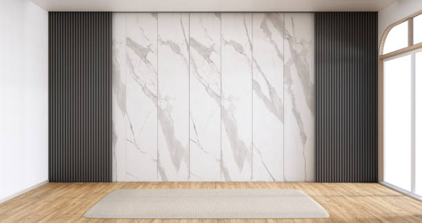 istock Empty room ,Clean japan minimalist room interior, 3D rendering 1672175208