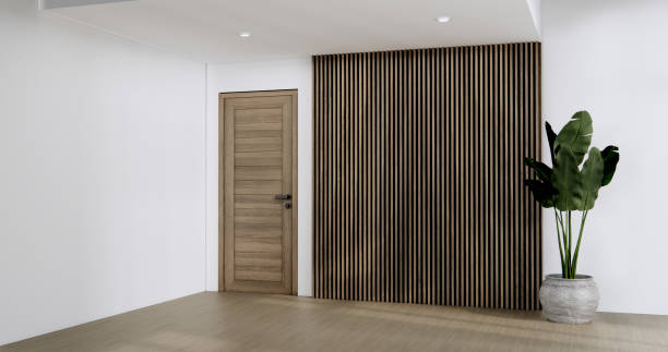 istock white Empty wooden room, Cleaning japan room interior, 3D rendering 1672175389