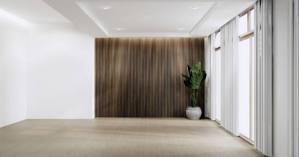istock white Empty wooden room, Cleaning japan room interior, 3D rendering 1672175391