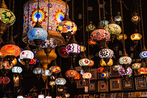 Mosaic Turkish Moroccan Table Lamps shop in Camden Town