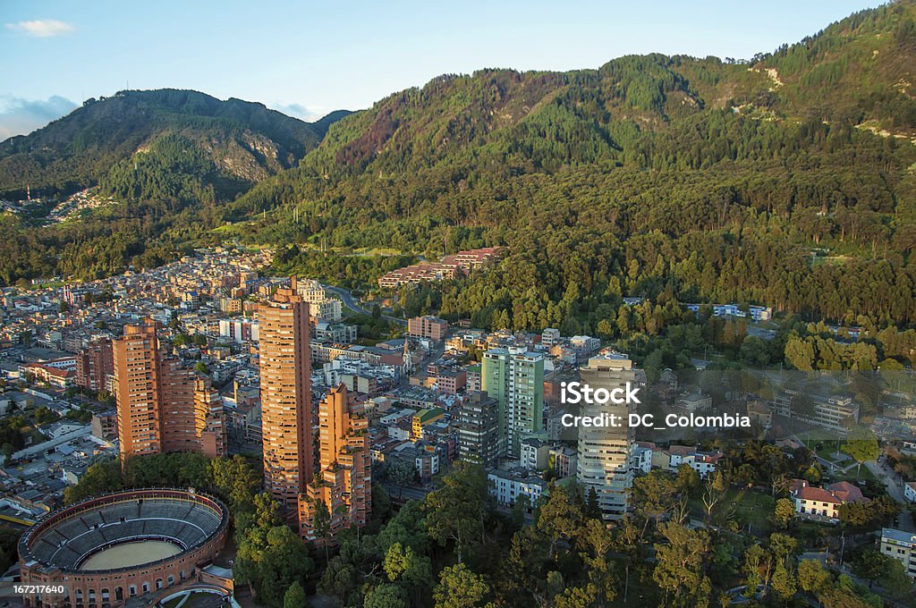 Bogota and the Andes Mountains A view of the center of Bogota with the Andes in the background. Bogota Stock Photo