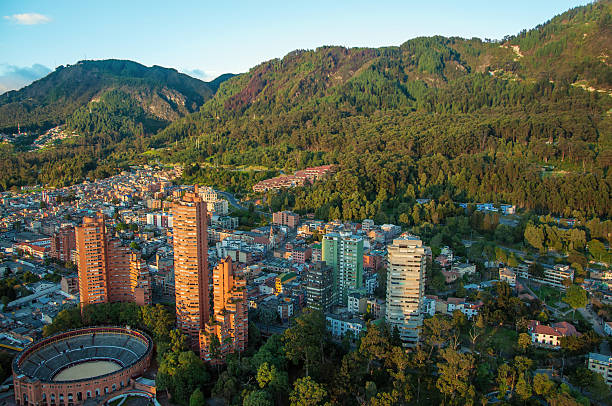 Bogota and the Andes Mountains stock photo