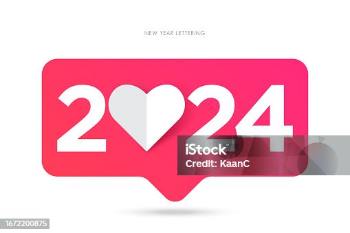 istock 2024. Happy New Year. Abstract numbers vector illustration. Holiday design for greeting card, invitation, calendar, etc. vector stock illustration 1672200875