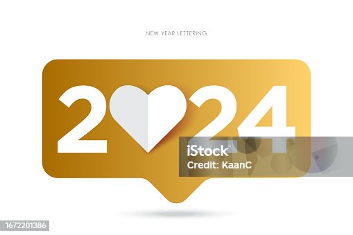 istock 2024. Happy New Year. Abstract numbers vector illustration. Holiday design for greeting card, invitation, calendar, etc. vector stock illustration 1672201386