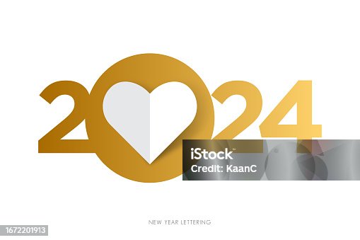 istock 2024. Happy New Year. Abstract numbers vector illustration. Holiday design for greeting card, invitation, calendar, etc. vector stock illustration 1672201913