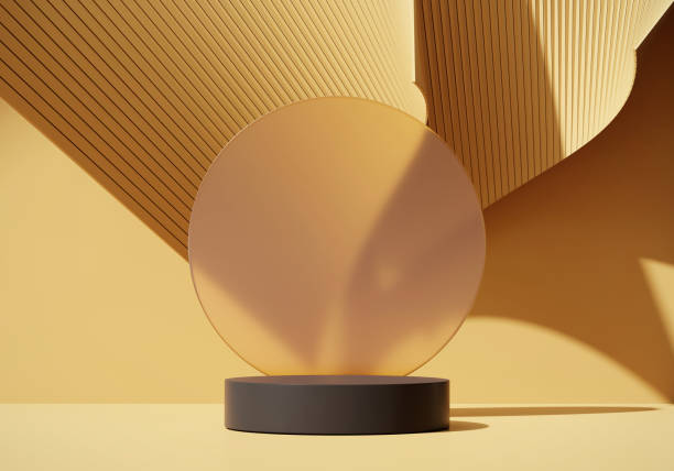 istock Abstract Minimal Modern Podium Platform For Product Display Showcase Presentation Advertising With Decorations 3D Rendering 1672202446