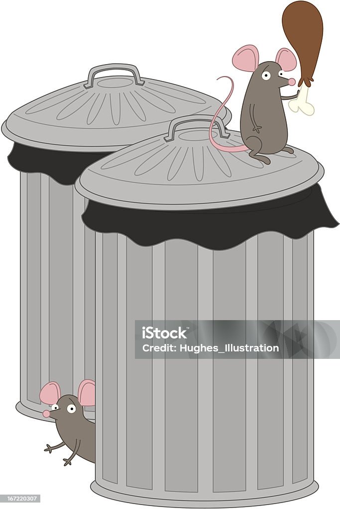 Garbage Rats Drawing Rats In Trash Stock Illustration - Download Image Now - Garbage Bin ...