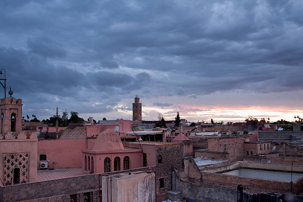 istock Dawn over roofs of Marrakech with Koutobia mosque 167220347