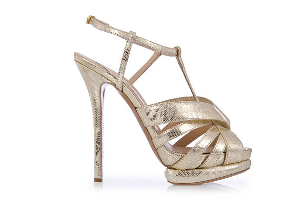 istock Nice woman shoes isolated on white 167220389