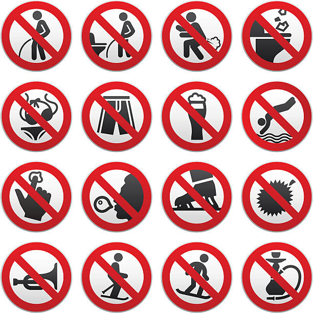 verbotene zeichen - chewing gum audio stock-grafiken, -clipart, -cartoons und -symbole