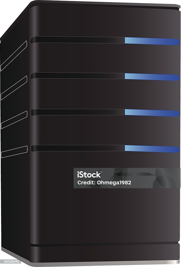 Computer Server Vector Illustration Stock Illustration - Download Image ...