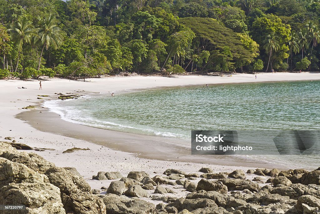 Manhã bathers na praia Manuel António - Royalty-free Costa Rica Foto de stock