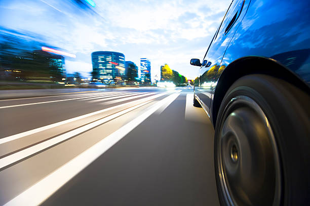 istock Driving in the sunset city. 167221238