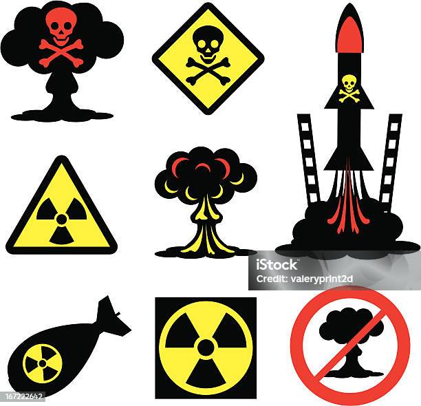 Promieniowanie Zagrożenia - Stockowe grafiki wektorowe i więcej obrazów Dowcip rysunkowy - Dowcip rysunkowy, Grzyb atomowy, Torpeda