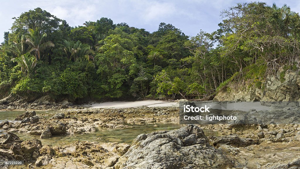 Maré baixa na praia de Manuel Antonio - Foto de stock de América Central royalty-free