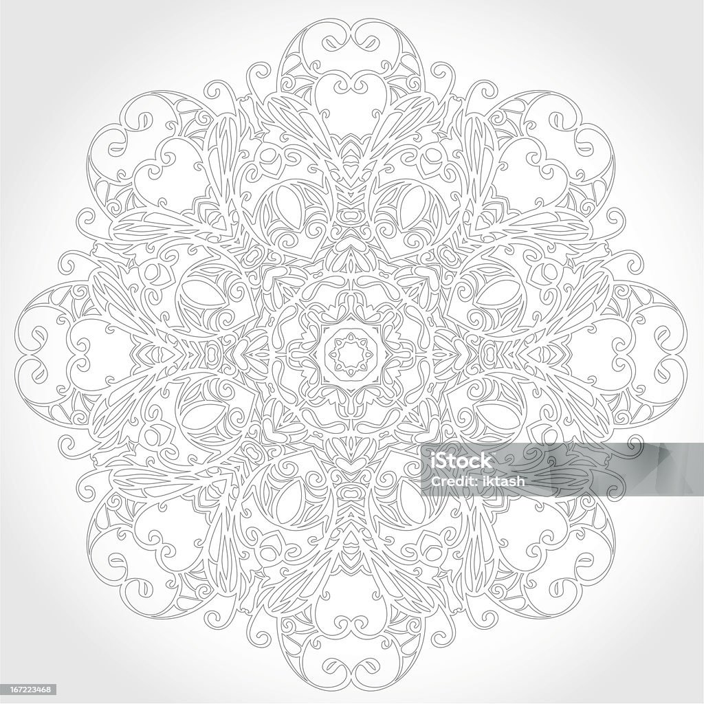 Ornamental round lace floral pattern Abstract stock vector