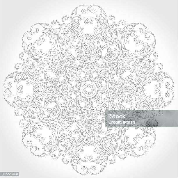 Ornamental Round Lace Floral Pattern Stock Illustration - Download Image Now - Abstract, Backgrounds, Circle