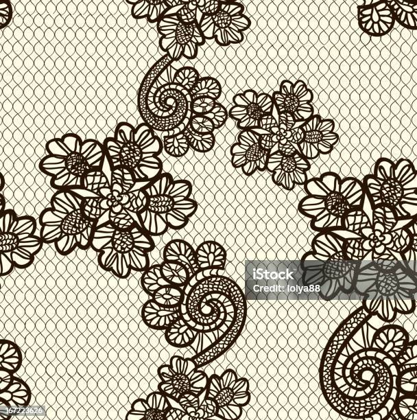 Seamless Lace Pattern Stock Illustration - Download Image Now - Abstract, Backgrounds, Beige