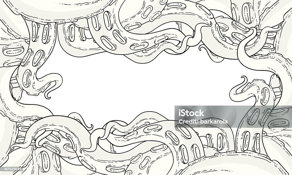 Telaio Vector con tentacoli - arte vettoriale royalty-free di Polpo